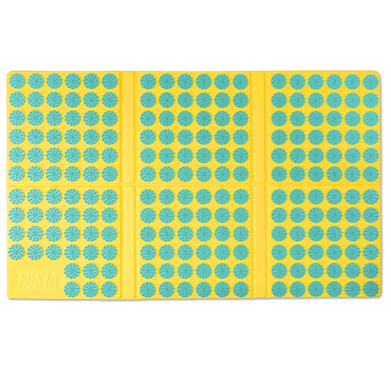 Акупунктурный аппликатор (коврик 6-ти секционный) желтый FOSTA