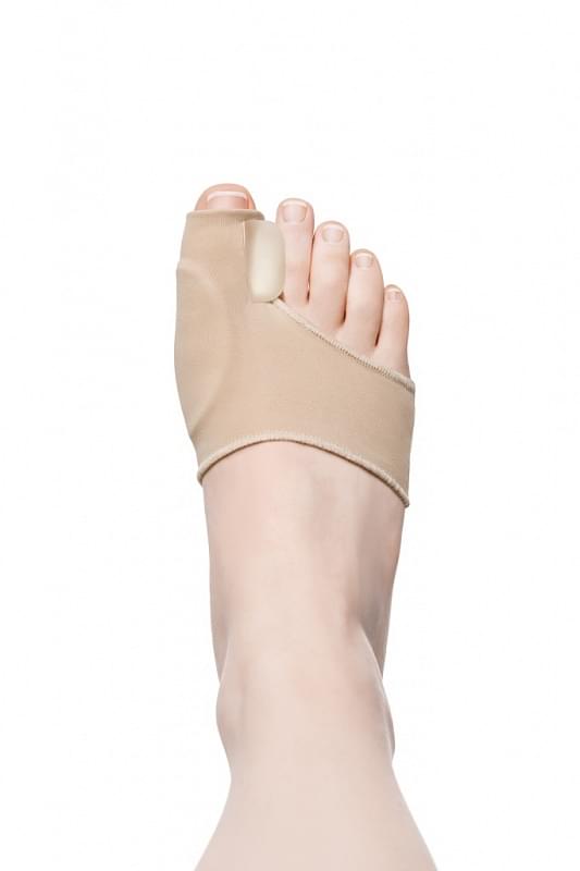 Силиконовый протектор первого пальца стопы с межпальцевой перегородкой на тканевой основе MIST COMFORMA Soft